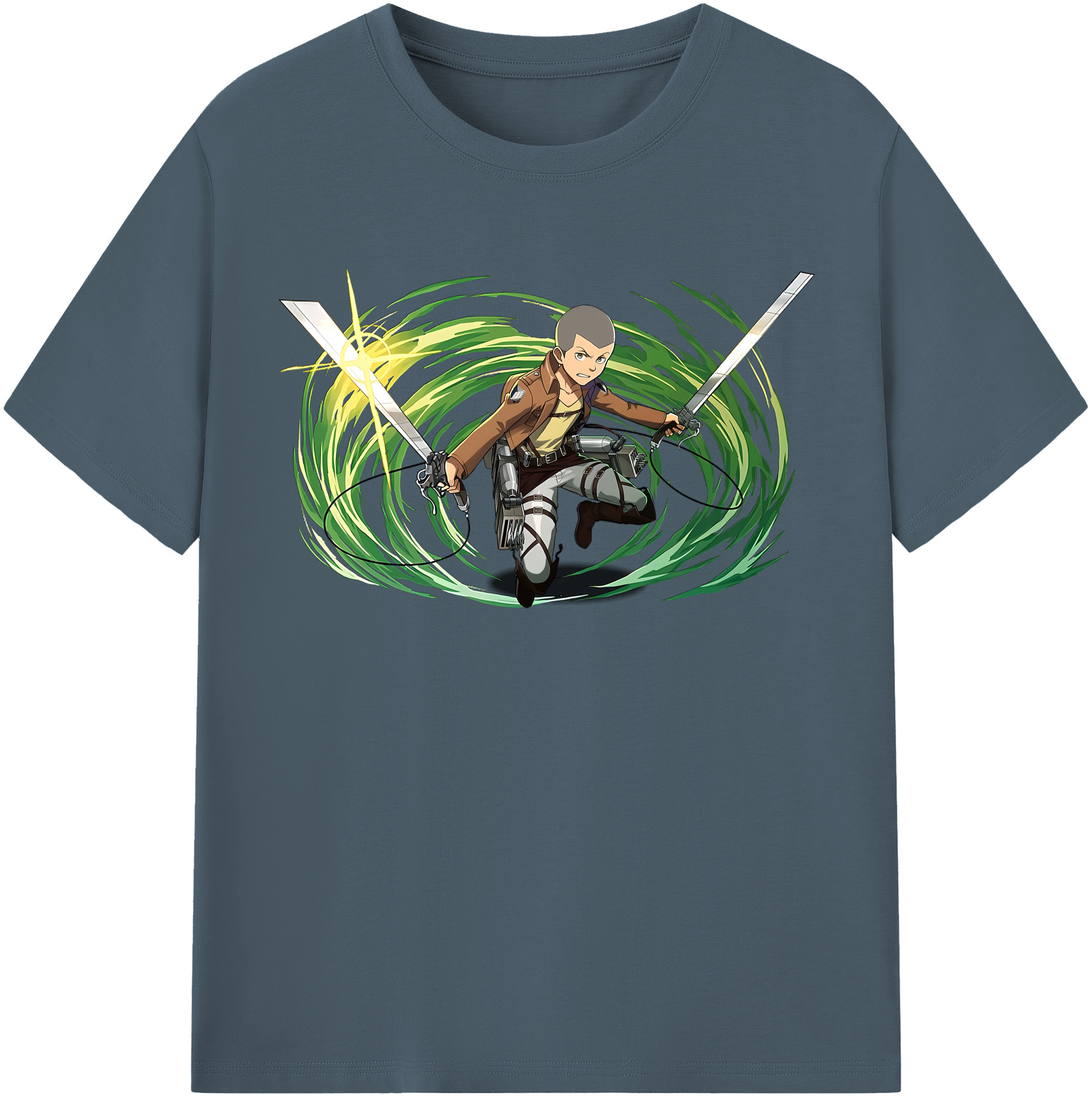 （画像用） 進撃の巨人 コニー·スプリンガー Attack on Titan Connie Springer 綿100％半袖Tシャツ（フロントプリント）